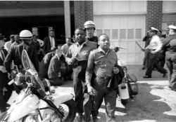 Ralph Abernathy and Martin Luther King arrested