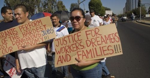 May Day March, photo by David Bacon