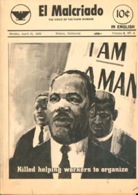 'El Malcriado' cover featuring Dr. King