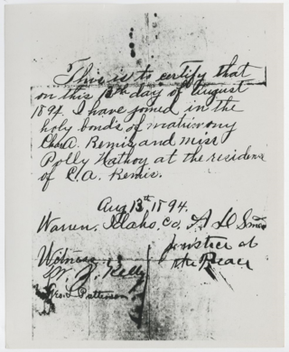 Bemis Marriage Certificate