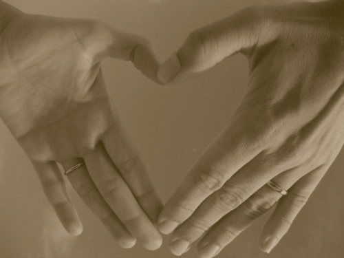 Two Left Hands Forming a Heart Shape