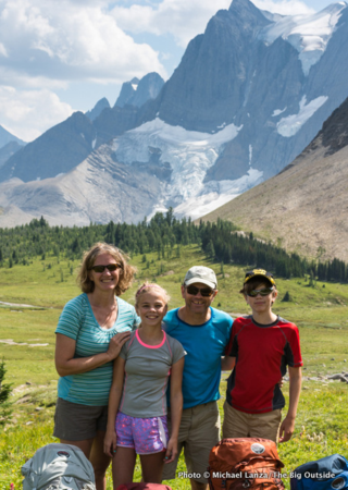 Lanza and family in Kootenay National Park