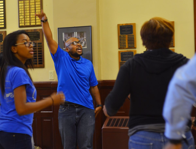 MU students protest inside Jesse Hall after report of racism