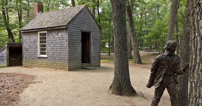 Replica of Thoreau's cabin near Walden Pond