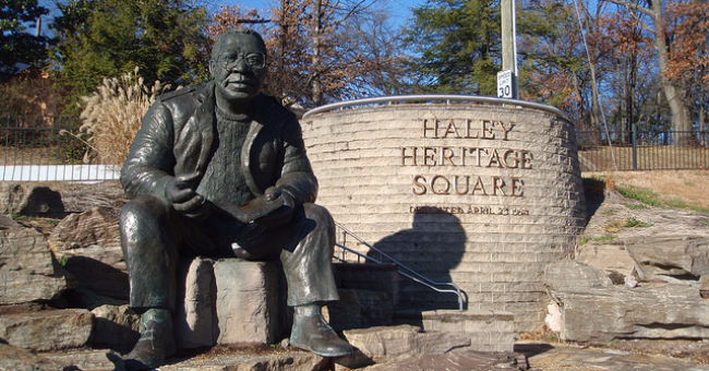 Twelve-foot bronze statue of Alex Haley