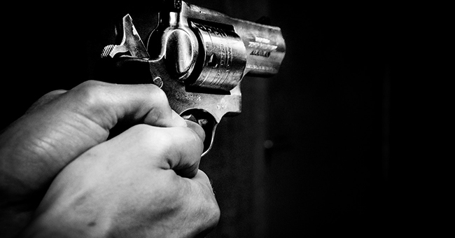 Gun in hands