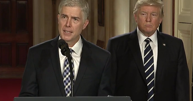 Neil Gorsuch, nominee for Associate Justice to the U.S. Supreme Court, and President Donald Trump