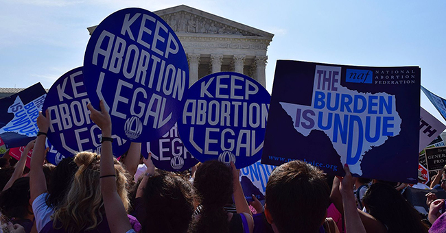 Whole Woman's Health v. Hellerstedt Pro-choice demonstration in front of SCOTUS