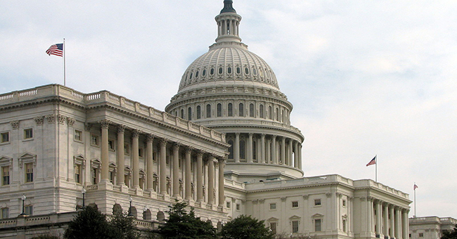 The Senate side of the Capitol Building, Washington, DC