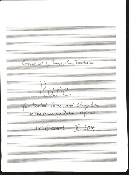 Cover page of Rune by Jiří Gemrot