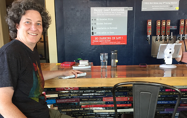 Beth Collins at the Fiction Beer Company in Denver, CO.