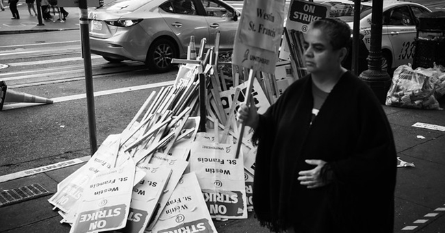Workers at the Marriott Hotels in San Francisco, October 2018