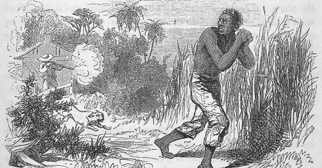 Slave-owner shooting a fugitive slave (1853). New York Public Library, “Five hundred thousand strokes for freedom; a series of anti-slavery tracts, of which half a million are now first issued by the friends of the Negro.” by Armistead, Wilson, 1819?-1868 and “Picture of slavery in the United States of America” by Bourne, George, 1780-1845.