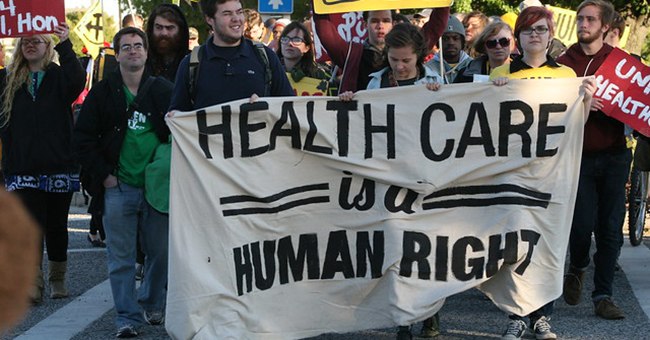 Marylanders marching in Healthcare Justice March, October 26, 2013. Photo credit: United Workers