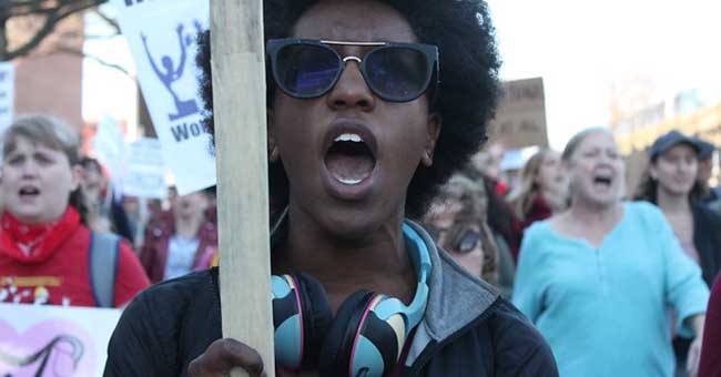 Women unite to fight back on International Women’s Day in Baltimore, MD, 8 March 2017. Photo credit: Elvert Barnes Photography