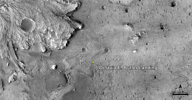Mars Perseverance Rover - Octavia E. Butler - Landing Site In Jezero Crater - March 5, 2021