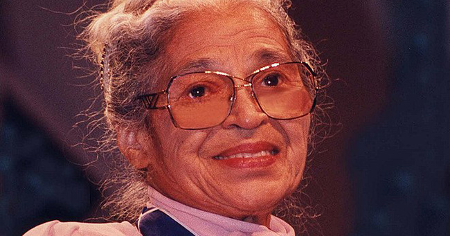 Rosa Parks after receiving the Presidential Medal of Freedom from President Clinton, Washington, DC, 1996