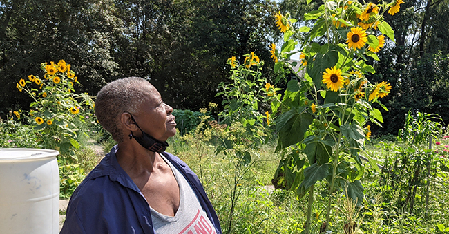 Elnora Thompson in Nightingale Community Garden