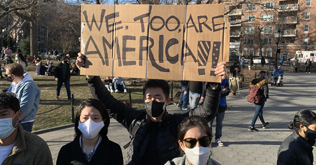 WSP Vigil for Asian Americans, Asians for Abolition, March 20, 2021. Photo credit: Andrew Ratto