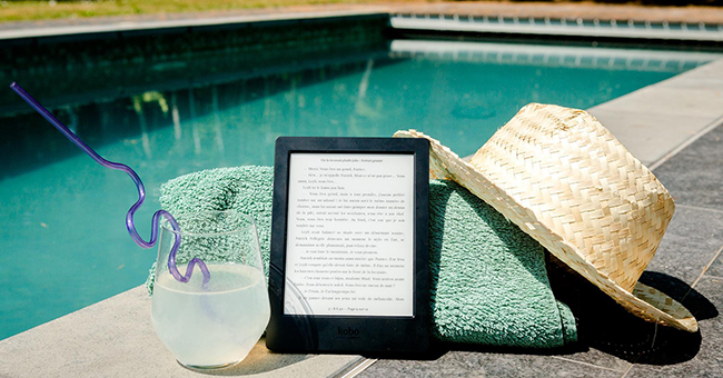 Summer reading by the pool