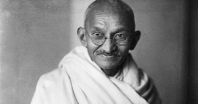 Studio photograph of Mahatma Gandhi, London, 1931.