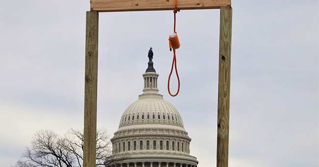 Gallows hung near the US Capitol during the January 6 Insurrection