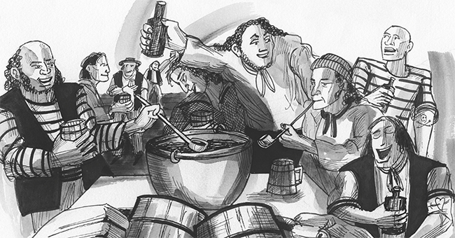 A merry life and a short one. Illustration from “Under the Banner of King Death” by David Lester.