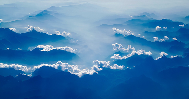 Mountains at sunrise