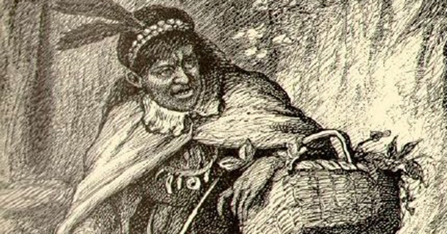 Stereotypical illustration of Tituba by John W. Ehninger, 1902